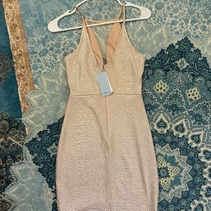 Rose gold fitted dress new with tag